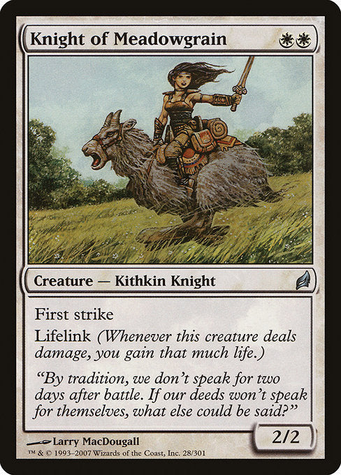【Foil】【EN】メドウグレインの騎士/Knight of Meadowgrain [LRW] 白U No.28