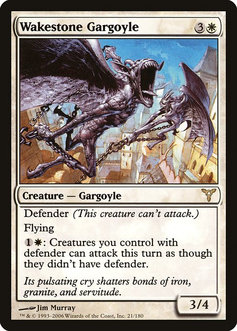 【Foil】【EN】覚醒石のガーゴイル/Wakestone Gargoyle [DIS] 白R No.21