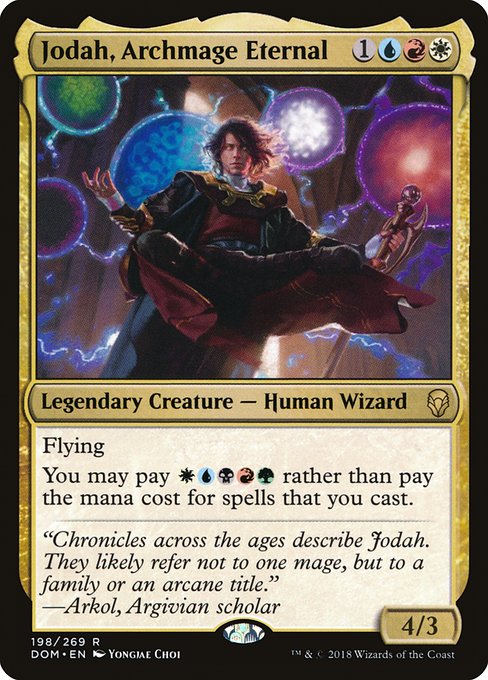 【Foil】【EN】永遠の大魔道師、ジョダー/Jodah, Archmage Eternal [DOM] 金R No.198