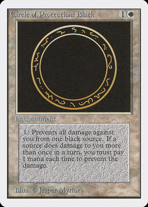 【EN】黒の防御円/Circle of Protection: Black [2ED] 白C No.10