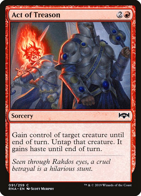 【Foil】【EN】反逆の行動/Act of Treason [RNA] 赤C No.91