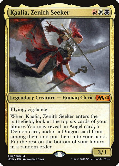 【Foil】【EN】天頂の探求者、カーリア/Kaalia, Zenith Seeker [M20] 金M No.210