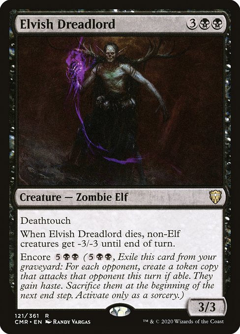 【Foil】【EN】エルフの戦慄王/Elvish Dreadlord [CMR] 黒R No.121