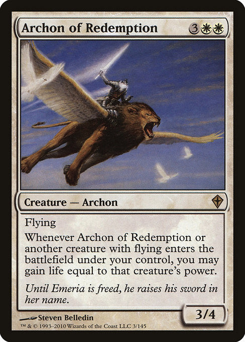 【Foil】【EN】解放の執政官/Archon of Redemption [WWK] 白R No.3