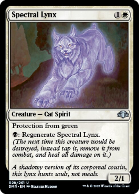 【Foil】【EN】幽体オオヤマネコ/Spectral Lynx [DMR] 白U No.28
