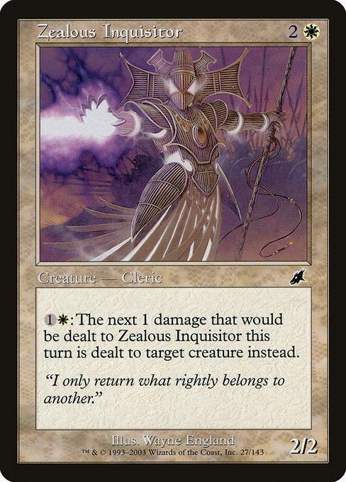 【EN】盲信の審問官/Zealous Inquisitor [SCG] 白C No.27