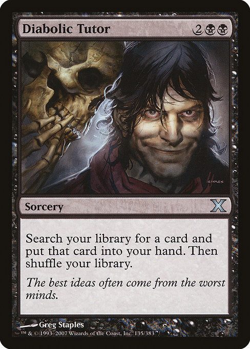 【Foil】【EN】魔性の教示者/Diabolic Tutor [10E] 黒U No.135