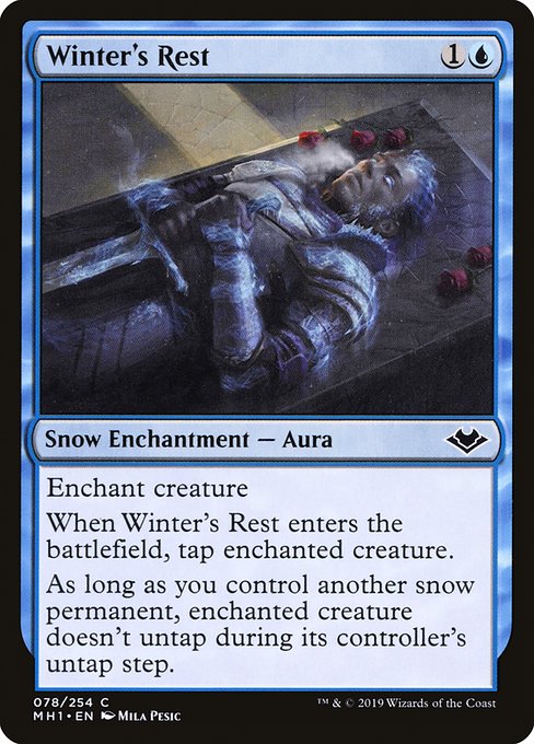 【Foil】【EN】冬の休眠/Winter's Rest [MH1] 青C No.78