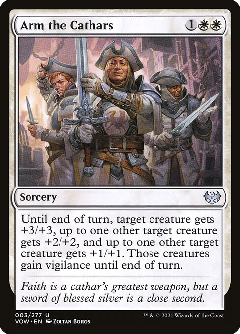 【Foil】【EN】聖戦士の帯仗/Arm the Cathars [VOW] 白U No.3