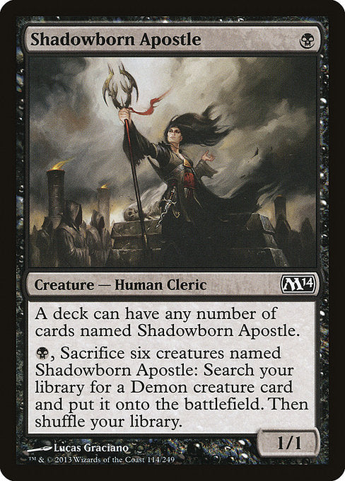 【Foil】【EN】影生まれの使徒/Shadowborn Apostle [M14] 黒C No.114