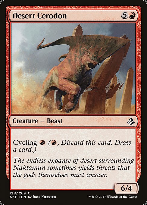 【Foil】【EN】砂漠セロドン/Desert Cerodon [AKH] 赤C No.128