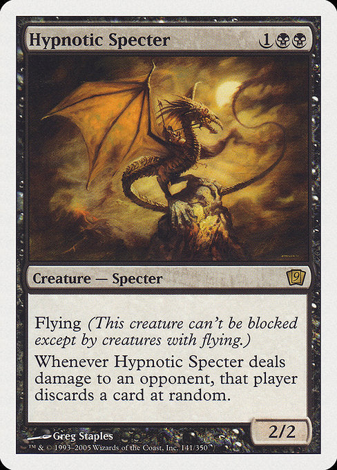 【Foil】【EN】惑乱の死霊/Hypnotic Specter [9ED] 黒R No.141