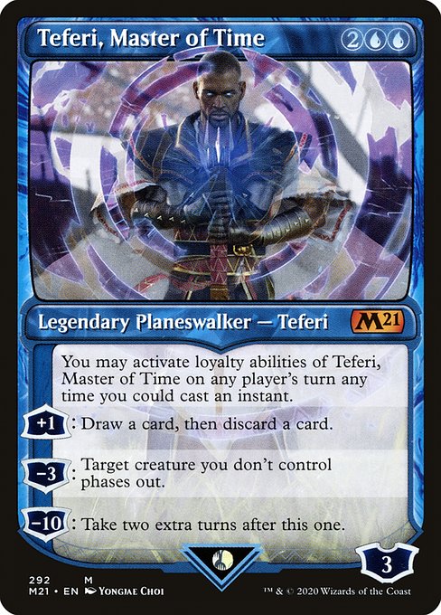 【Foil】【EN】時の支配者、テフェリー/Teferi, Master of Time [M21] 青M No.292