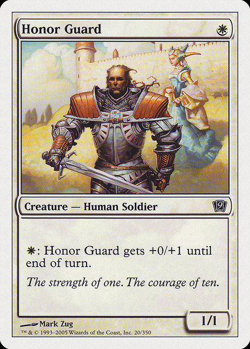 【Foil】【EN】儀仗兵/Honor Guard [9ED] 白C No.20
