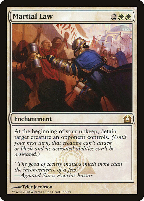 【Foil】【EN】戒厳令/Martial Law [RTR] 白R No.14