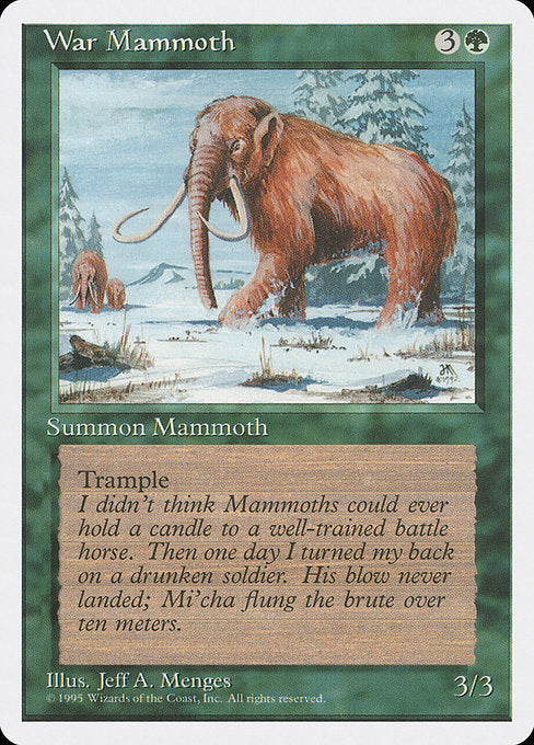 【EN】ウォー・マンモス/War Mammoth [4ED] 緑C No.286
