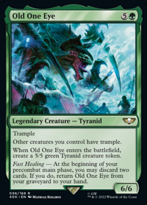 【Foil】【EN】Old One Eye [40K] 緑R No.96★