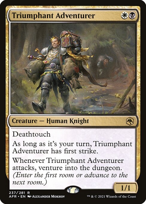 【Foil】【EN】勝利した冒険者/Triumphant Adventurer [AFR] 金R No.237