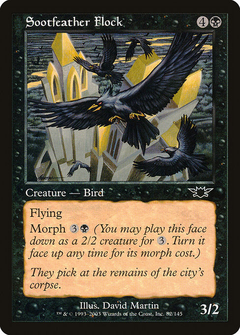 【Foil】【EN】煤羽の群れ/Sootfeather Flock [LGN] 黒C No.82