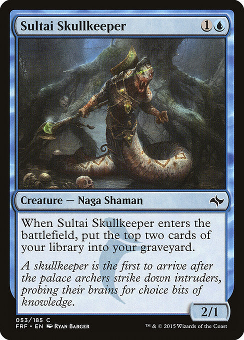 【Foil】【EN】スゥルタイの頭蓋守り/Sultai Skullkeeper [FRF] 青C No.53
