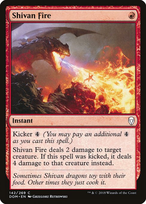 【Foil】【EN】シヴの火/Shivan Fire [DOM] 赤C No.142