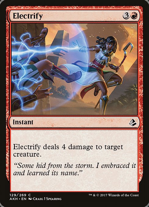 【Foil】【EN】感電/Electrify [AKH] 赤C No.129