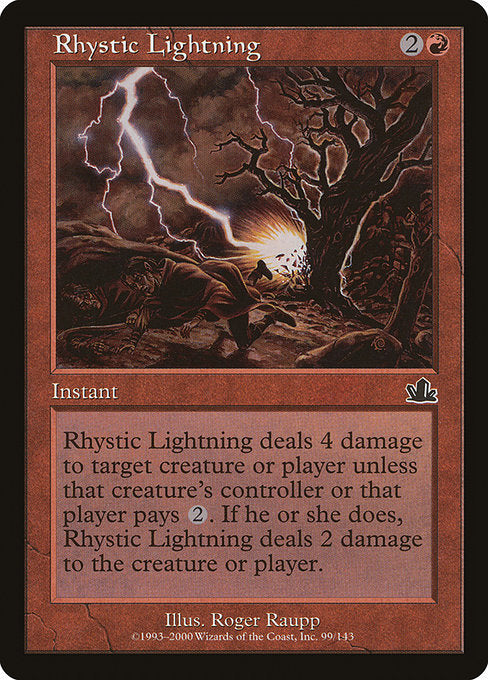 【EN】リスティックの稲妻/Rhystic Lightning [PCY] 赤C No.99