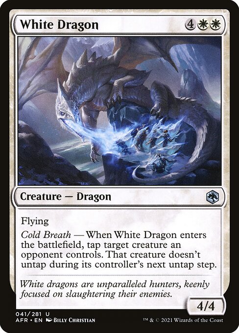 【Foil】【EN】ホワイト・ドラゴン/White Dragon [AFR] 白U No.41