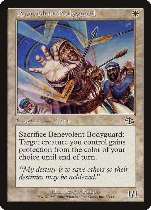 【Foil】【EN】心優しきボディガード/Benevolent Bodyguard [JUD] 白C No.5