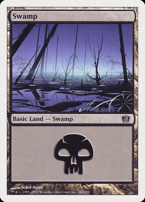 【Foil】【EN】沼/Swamp [8ED] 無C No.340