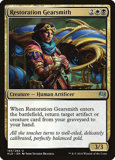 【Foil】【EN】機械修復職人/Restoration Gearsmith [KLD] 金U No.185