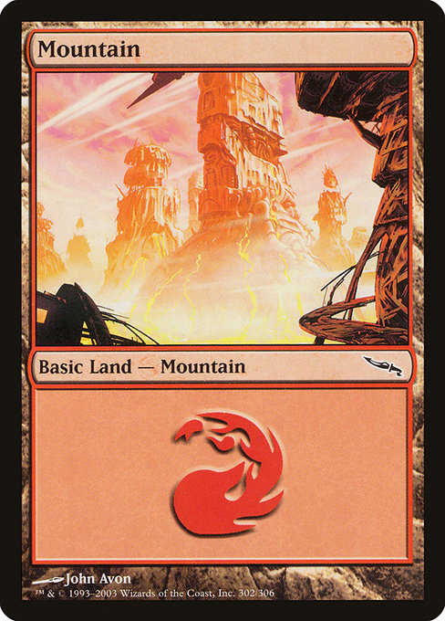 【Foil】【EN】山/Mountain [MRD] 無C No.302