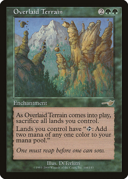 【Foil】【EN】重なり合う地形/Overlaid Terrain [NEM] 緑R No.108