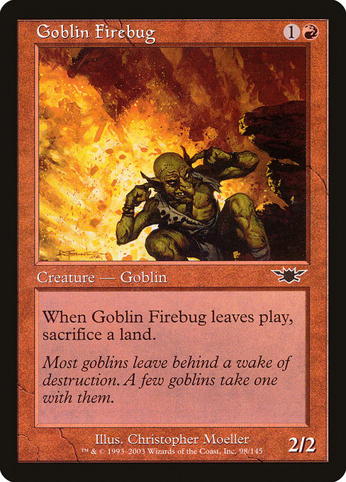 【EN】ゴブリンの放火魔/Goblin Firebug [LGN] 赤C No.98