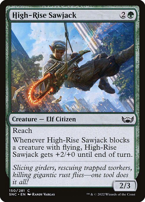 【Foil】【EN】高層の鋸術屋/High-Rise Sawjack [SNC] 緑C No.150