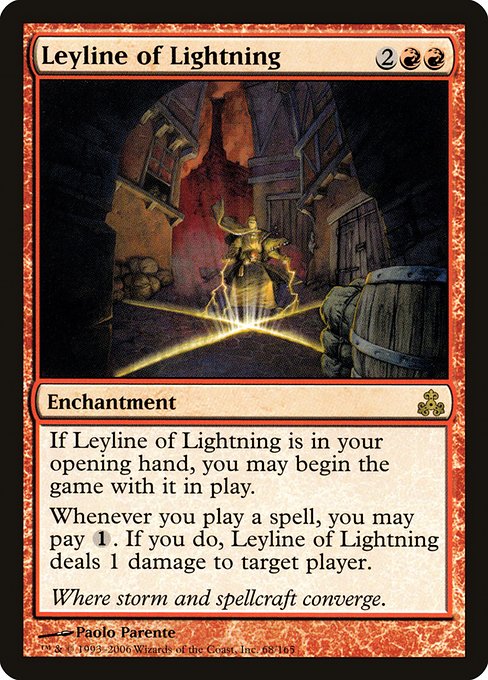 【EN】稲妻の力線/Leyline of Lightning [GPT] 赤R No.68