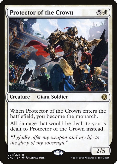 【Foil】【EN】王位の守護者/Protector of the Crown [CN2] 白R No.21