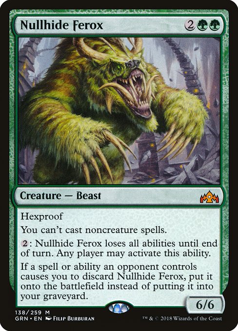 【Foil】【EN】無効皮のフェロックス/Nullhide Ferox [GRN] 緑M No.138