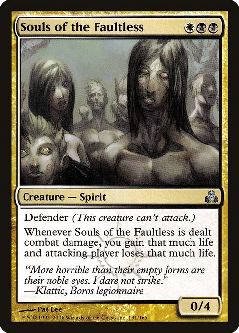 【Foil】【EN】完全無欠の魂/Souls of the Faultless [GPT] 金U No.131