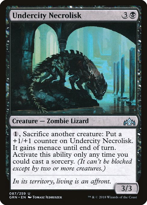 【Foil】【EN】地底街のネクロリスク/Undercity Necrolisk [GRN] 黒U No.87