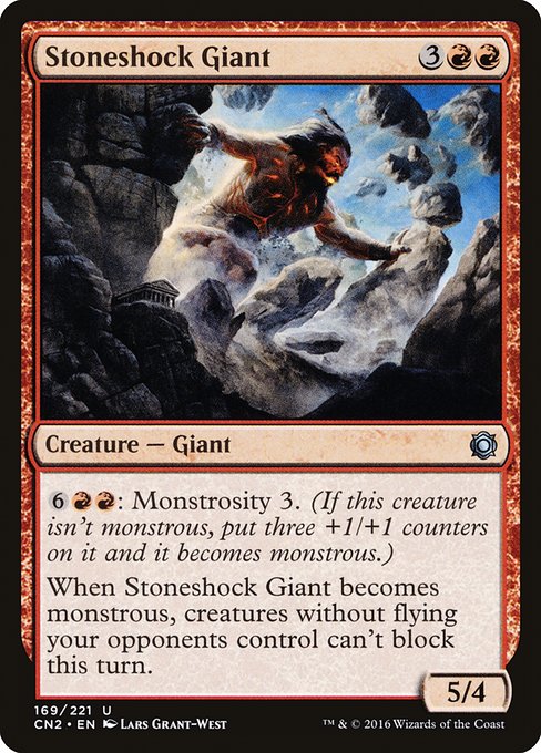 【Foil】【EN】石殴りの巨人/Stoneshock Giant [CN2] 赤U No.169