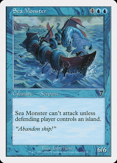 【Foil】【EN】シー・モンスター/Sea Monster [7ED] 青C No.97