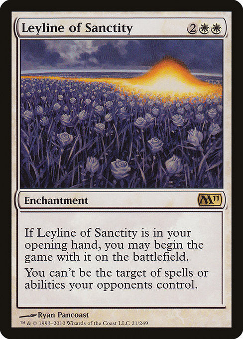 【Foil】【EN】神聖の力線/Leyline of Sanctity [M11] 白R No.21