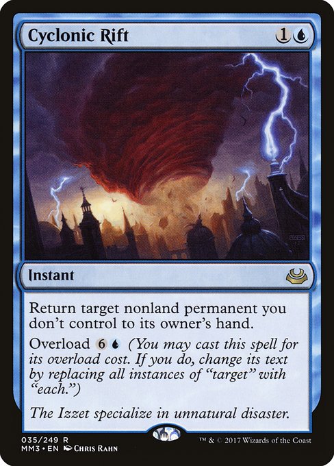【Foil】【EN】サイクロンの裂け目/Cyclonic Rift [MM3] 青R No.35
