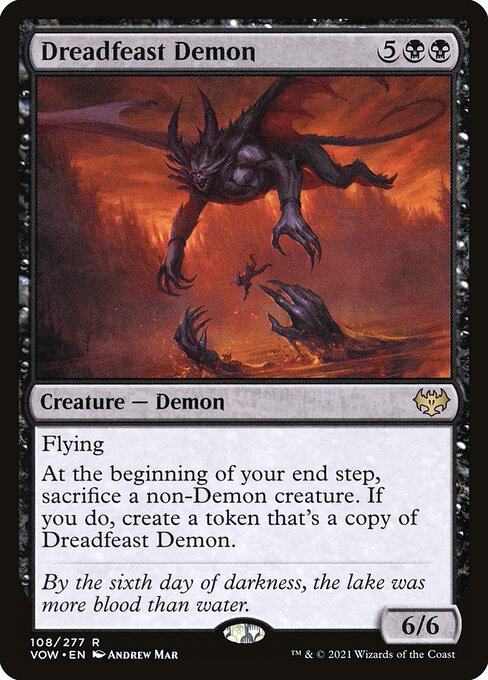 【Foil】【EN】戦慄宴の悪魔/Dreadfeast Demon [VOW] 黒R No.108