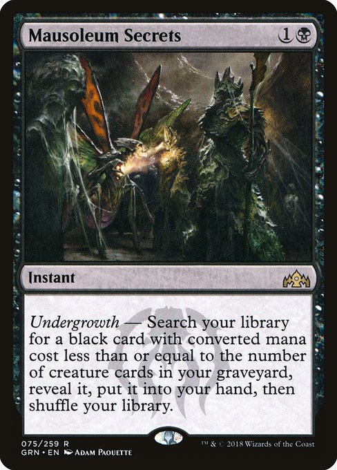 【Foil】【EN】霊廟の秘密/Mausoleum Secrets [GRN] 黒R No.75