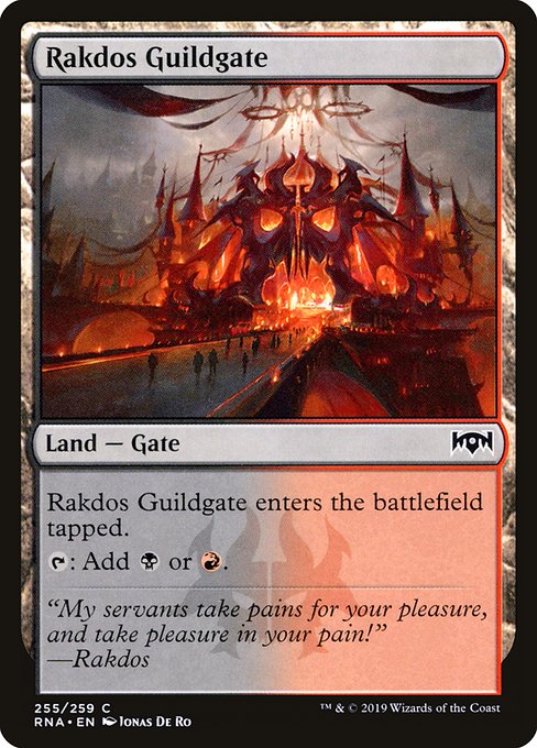 【Foil】【EN】ラクドスのギルド門/Rakdos Guildgate [RNA] 無C No.255