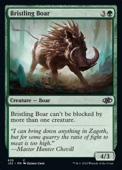 【EN】逆毛の猪/Bristling Boar [J22] 緑C No.635