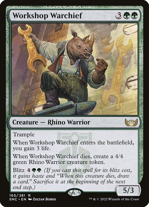 【Foil】【EN】作業場の戦長/Workshop Warchief [SNC] 緑R No.165