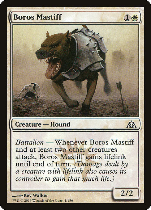 【Foil】【EN】ボロスの猛犬/Boros Mastiff [DGM] 白C No.1